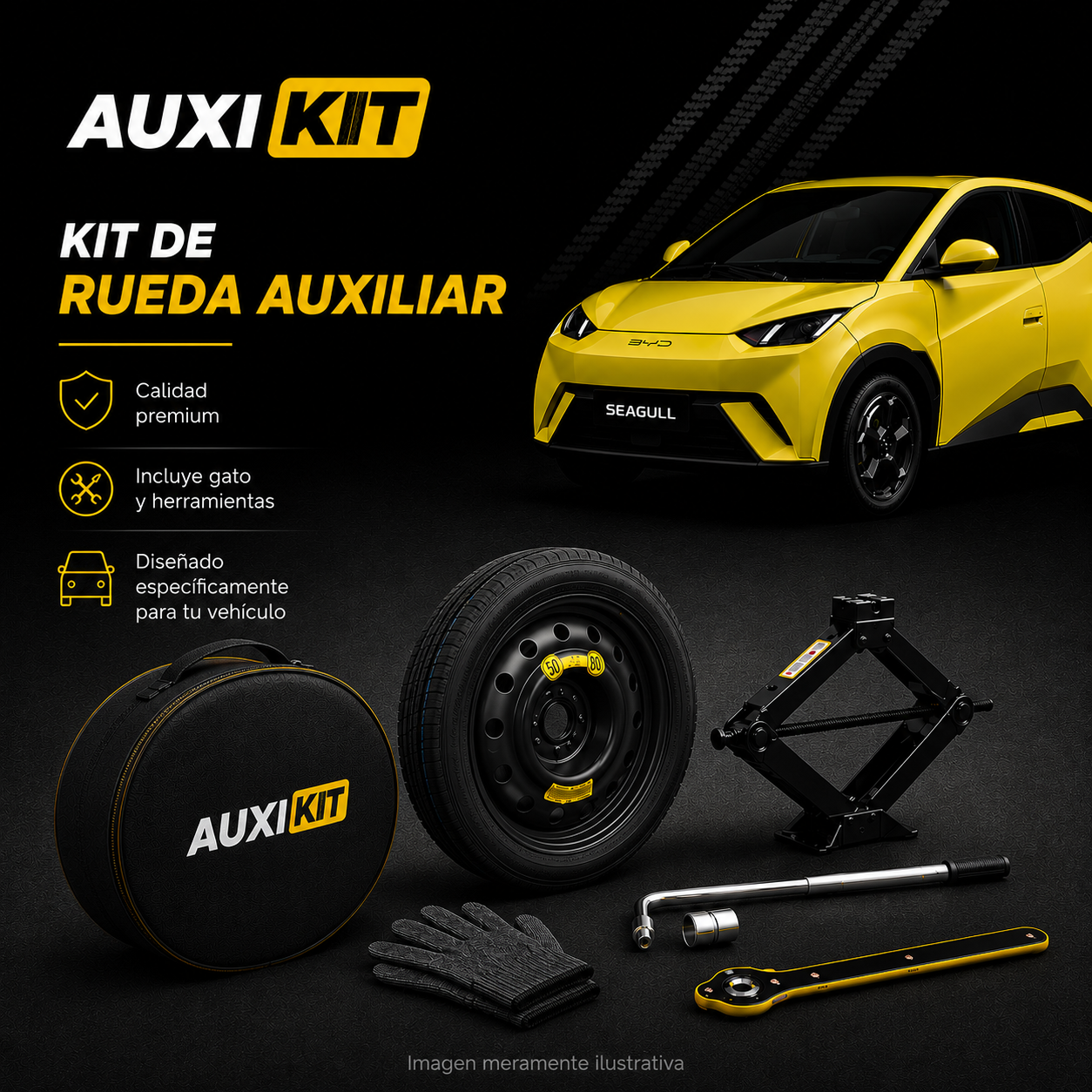 Kit Auxiliar BYD Seagull (2024-2026)