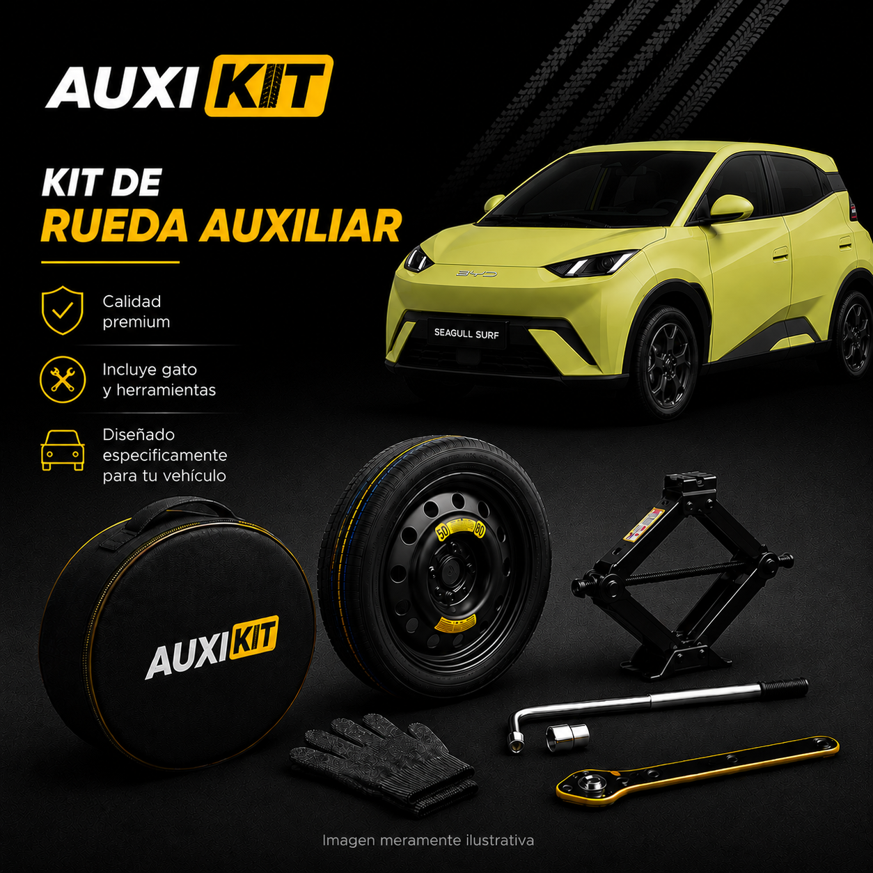 Kit Auxiliar BYD Seagull Surf (2025-2026)